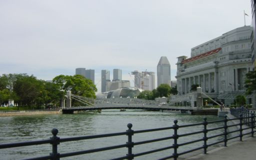 Blick auf dem Singapur River